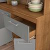 Mueble de Cocina Vekkahome Buck 1 Cajón 12 Puertas Gris