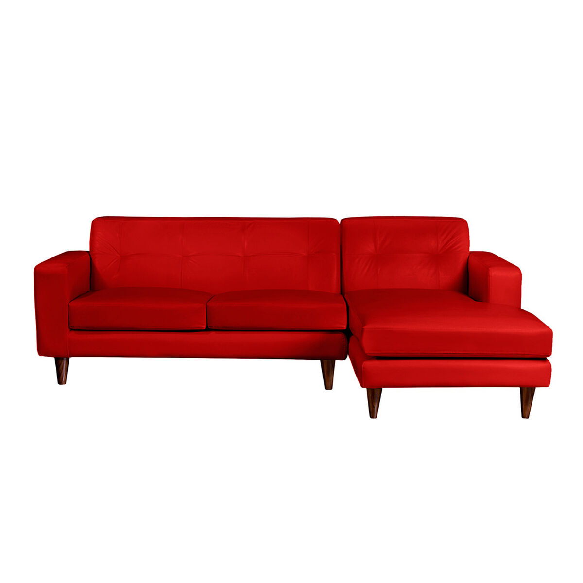 Sof&aacute; Seccional Derecho Latam Home Salerno 3 Cuerpos Rojo