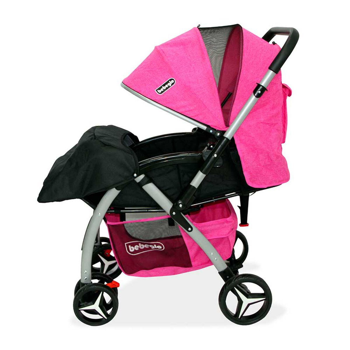 Coche Cuna Atlas Manillar Reversible Fucsia
