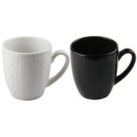 Set 2 Mugs Zibel MG-0476 Blanco Negro