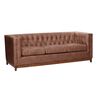 Sofá Latam Home Cuero Colorado Roma 3 Cuerpos Caramelo