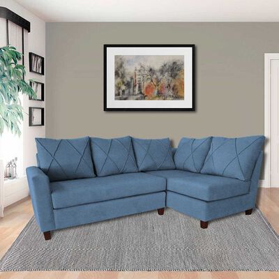 Sofá Seccional Derecho Living Factory Musso 5 Cuerpos Azul