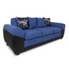 Sofá Elegant Detail Houston 3 Cuerpos Negro Azul