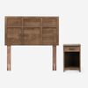 Bed Boxet Rosen 1,5 Plazas Ergo T + Respaldo + Velador Robin Tostado