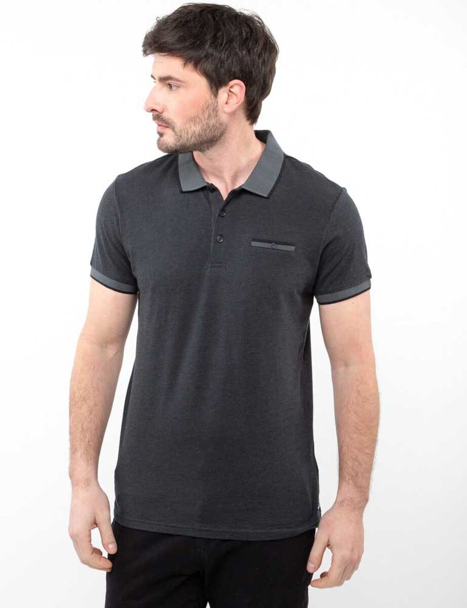 Polera Piqué Algodón Slim Manga Corta Hombre Zibel