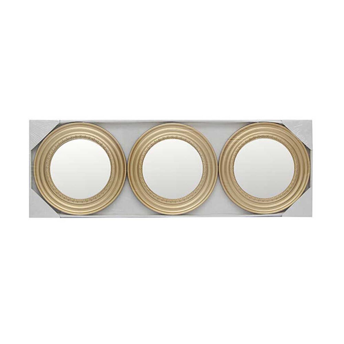 Set 3 Espejos Redondos Vgo EP12501 Dorado 25 cm