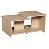 Combo Rack TV65 + Mesa de Centro TuHome Nomik Rovere Blanco
