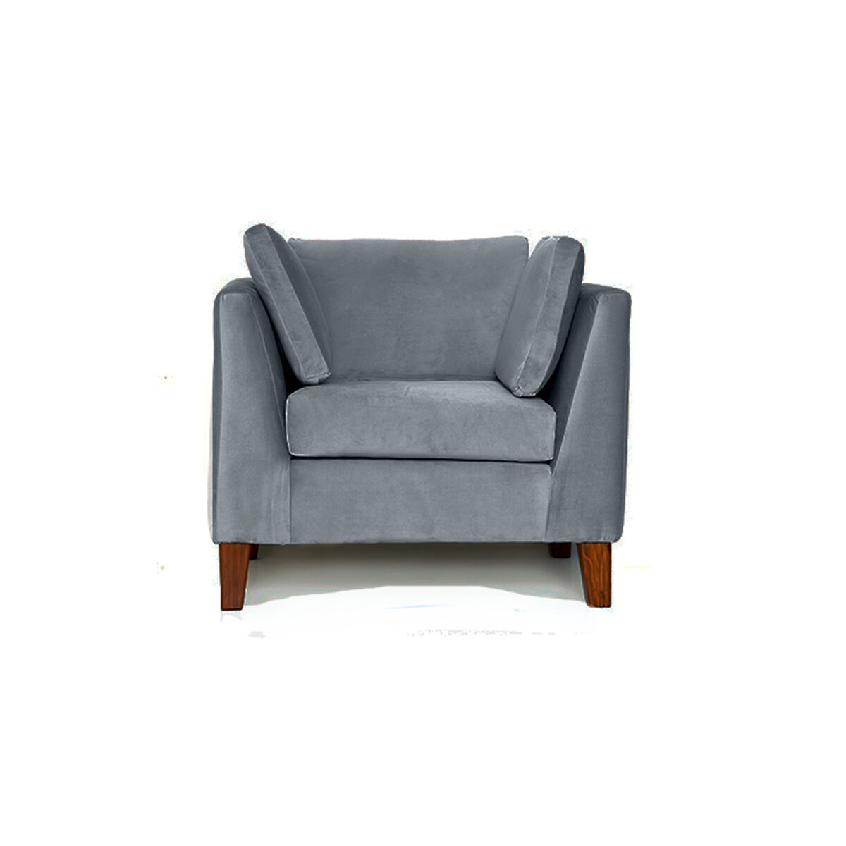 Juego de Living Barra Design Estocolmo Sofá 3 Cuerpos + Dos Sillones 1 Cuerpo Gris