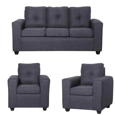 Imagen 1 del producto Juego de Living Black Factory Ranger Sofá 3 Cuerpos + Dos Sillones 1 Cuerpo Marengo