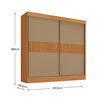 Closet Di Poretti Design Flora 4 Cajones 2 Puertas Caf&eacute; Oscuro