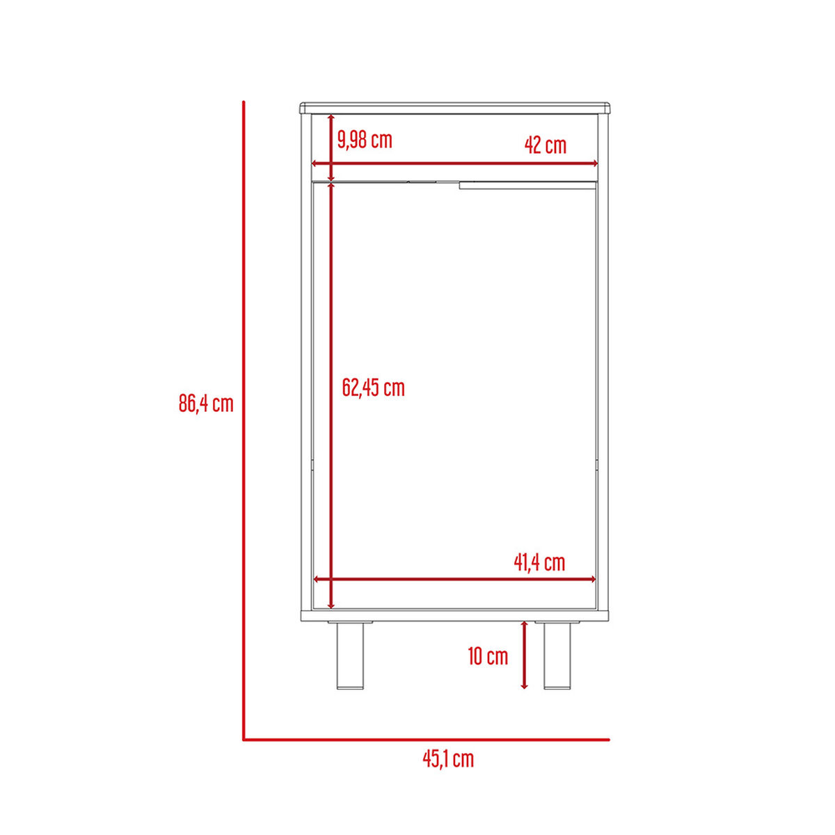 Mueble de Lavamanos Piso + Espejo TuHome Carter