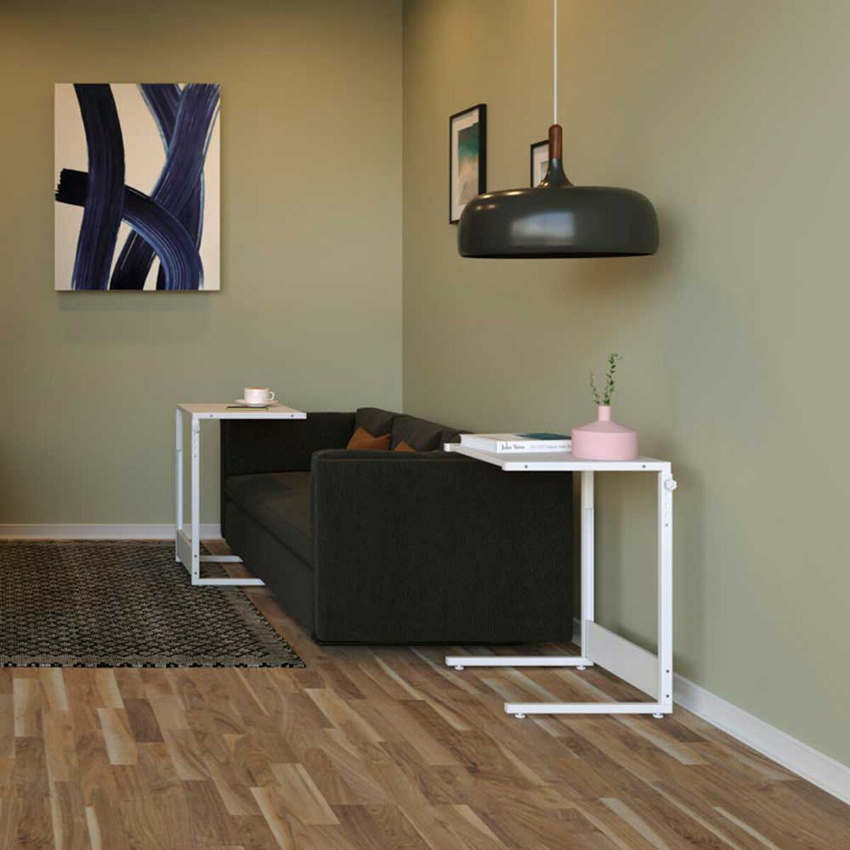 Mesa Port&aacute;til Multiuso Vekkahome Porter Patas Blanca