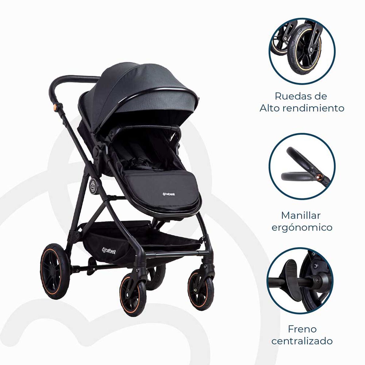 Coche Travel System Street Gris Bebesit