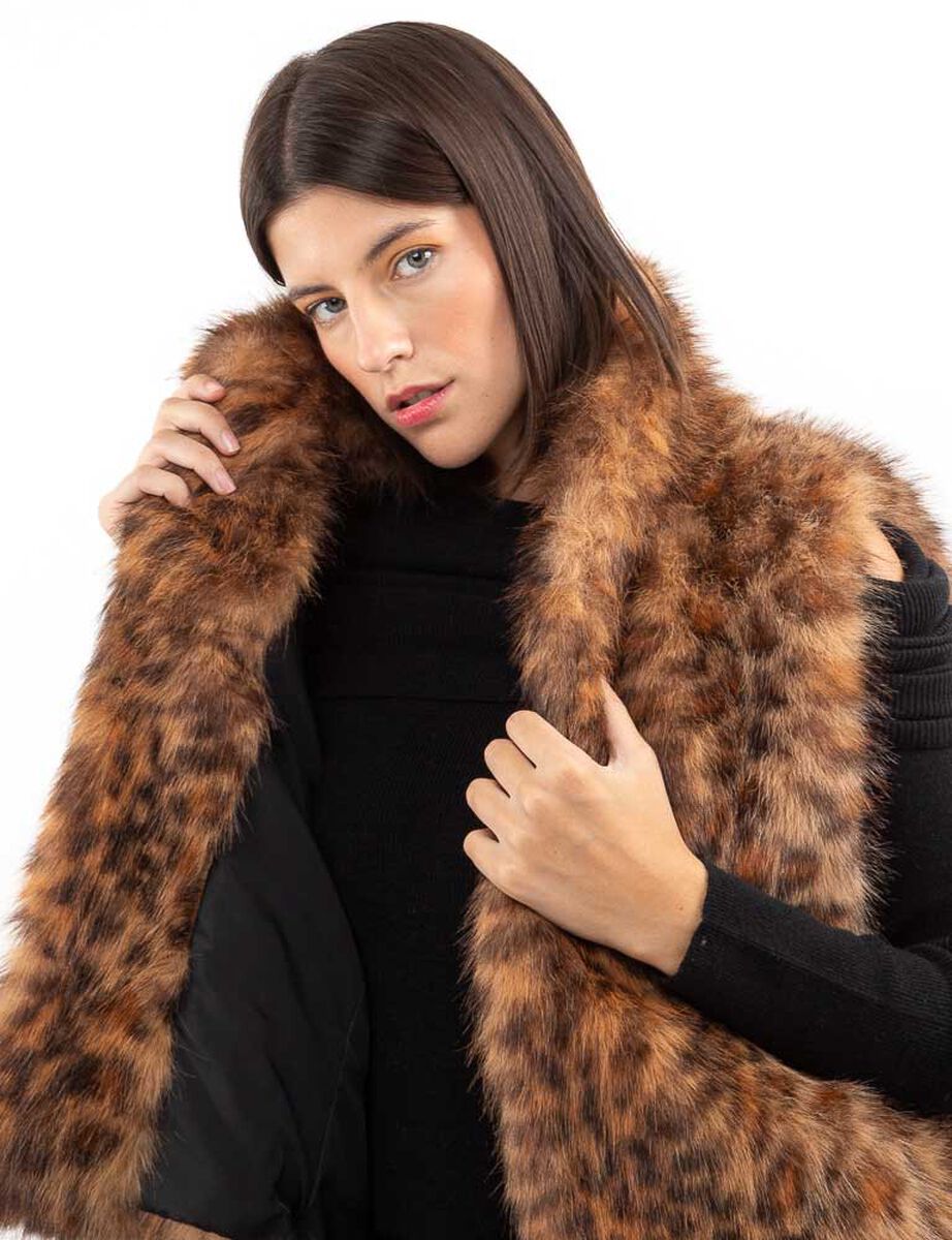 Chaqueta Peluda Sin Mangas Mujer Zibel