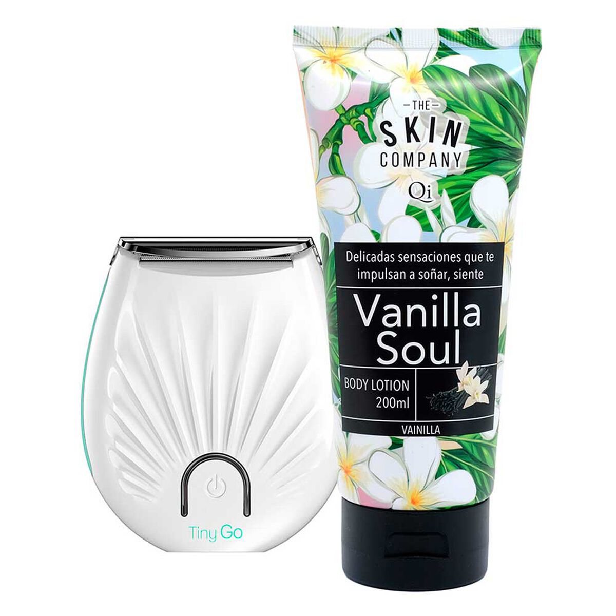 Pack Afeitadora Femenina Gama Tiny Go USB + Crema Corporal Vainilla 200 ml