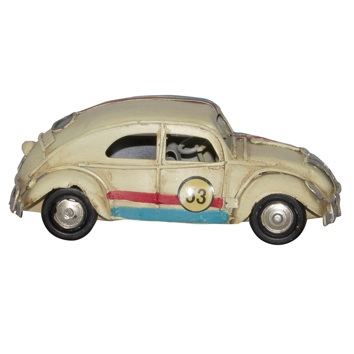Adorno Auto Mini Escarabajo Crema