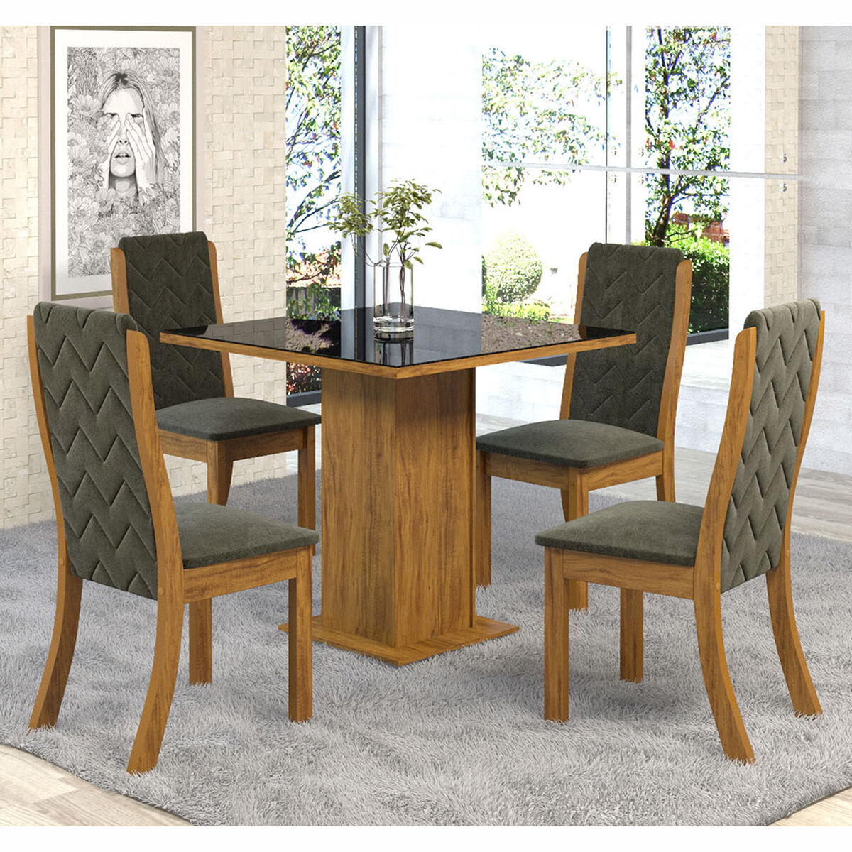 Juego de Comedor Exit Cali 4 Sillas