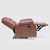 Juego de Living Reclinable Daniels Sof&aacute; 3 Cuerpos + 2 Bergers Roma Caf&eacute;