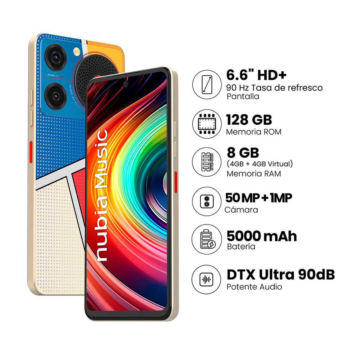Celular ZTE Nubia Music 128GB 6,6" Pop Art Liberado