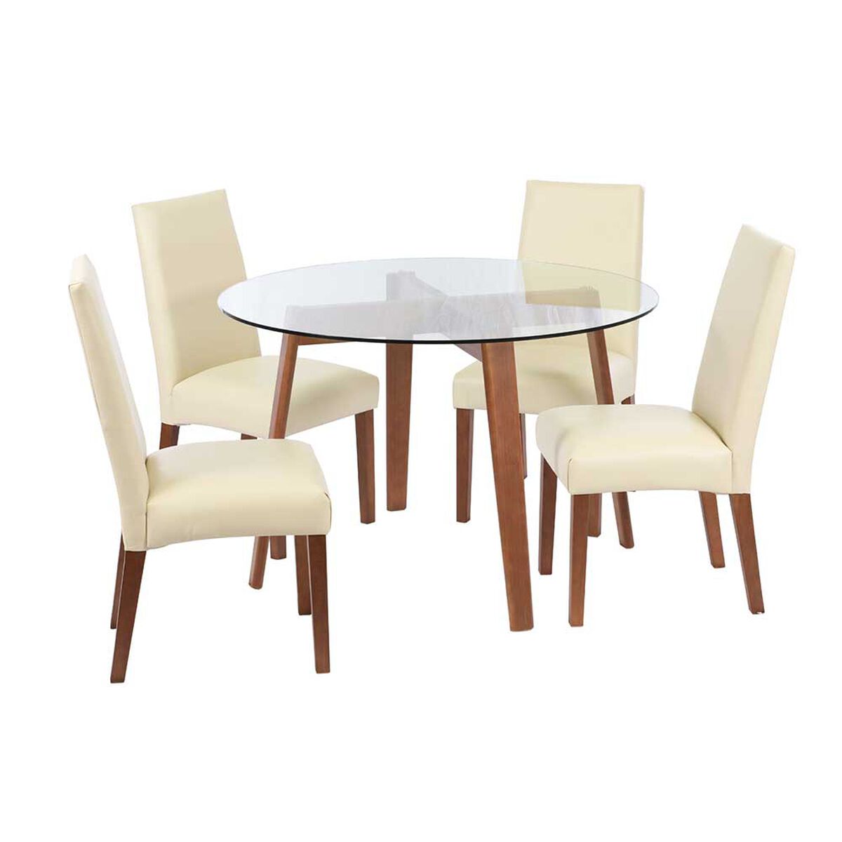 Juego de Comedor Latam Home Valencia 4 Sillas Beige