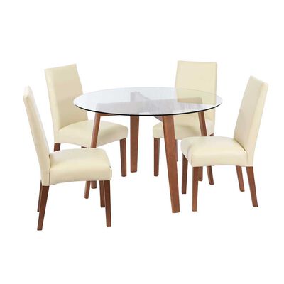 Imagen 1 del producto Juego de Comedor Latam Home Valencia 4 Sillas Beige