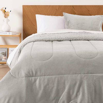 Imagen 1 del producto Plumón Mashini Coral Sherpa 1.5 Plazas Gris