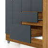Closet Vekkahome Americano 4 Puertas 2 Cajones Gris