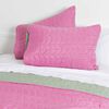 Cubrecama Mashini 2 Plazas Liso Rosado Verde