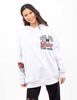 Polerón Hoodie Con Estampado Oversized Mujer Icono