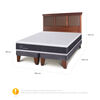 Cama Europea CIC Base Dividida King New Ortopedic + Respaldo New Torino Caramelo