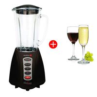Combo Licuadora Sindelen L-2000VNG 1,7 lt. + Set de Copas Cristar Versalles