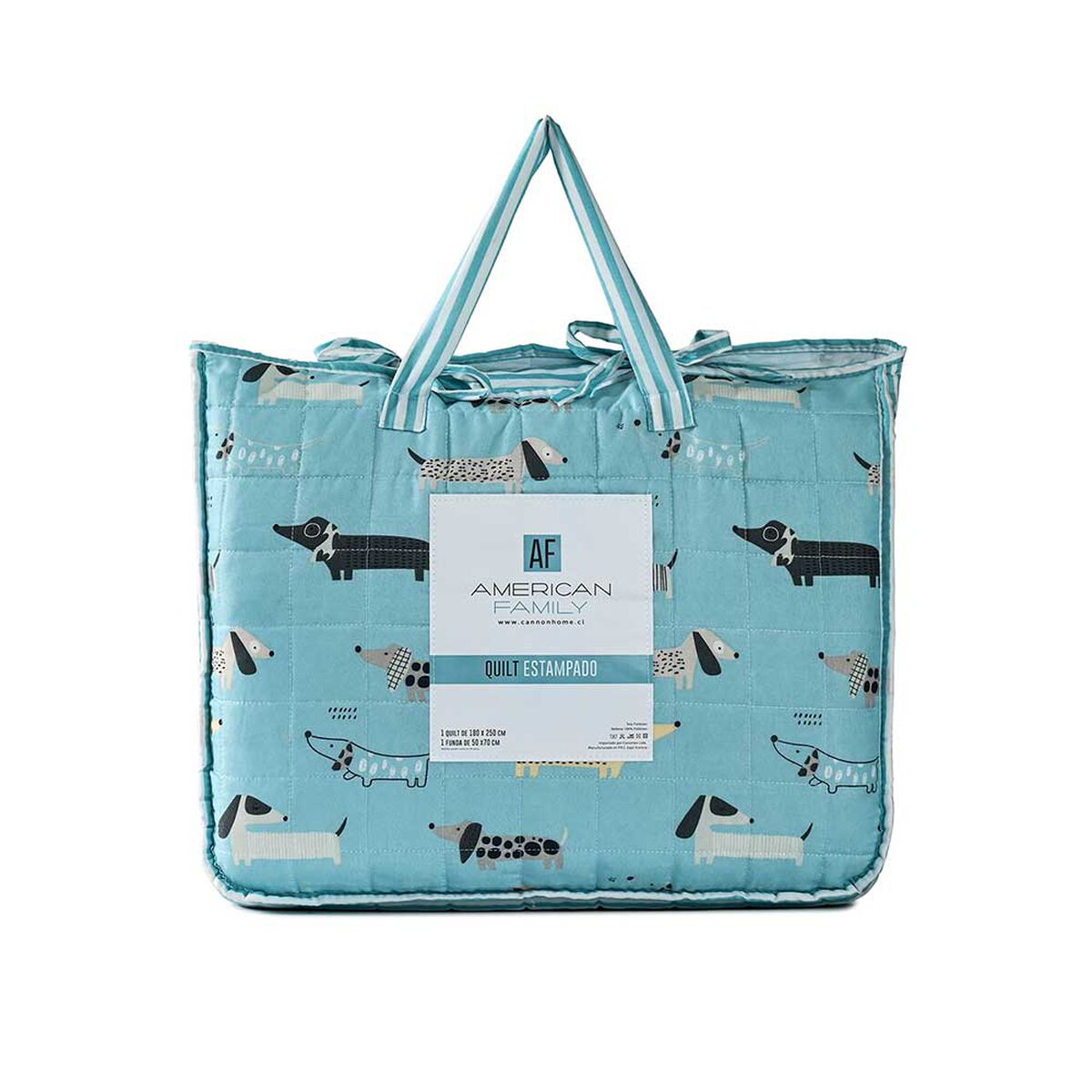 Quilt American Family 1.5 Plazas Dog