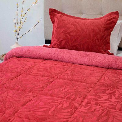 Cubrecama Doral 1,5 Plazas Guinda Outboss Sherpa