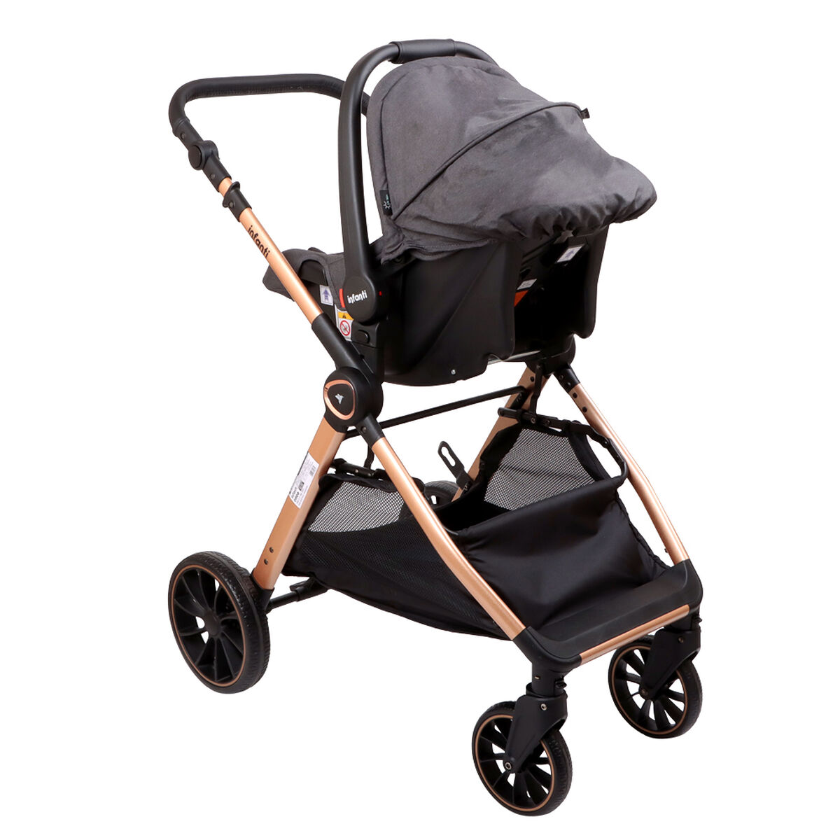 Coches Travel System Romanzo X1-D Negro Bronce Infanti