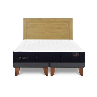 Imagen 1 del producto Cama Europea CIC Base Dividida King Premium + Respaldo Milan Mostaza