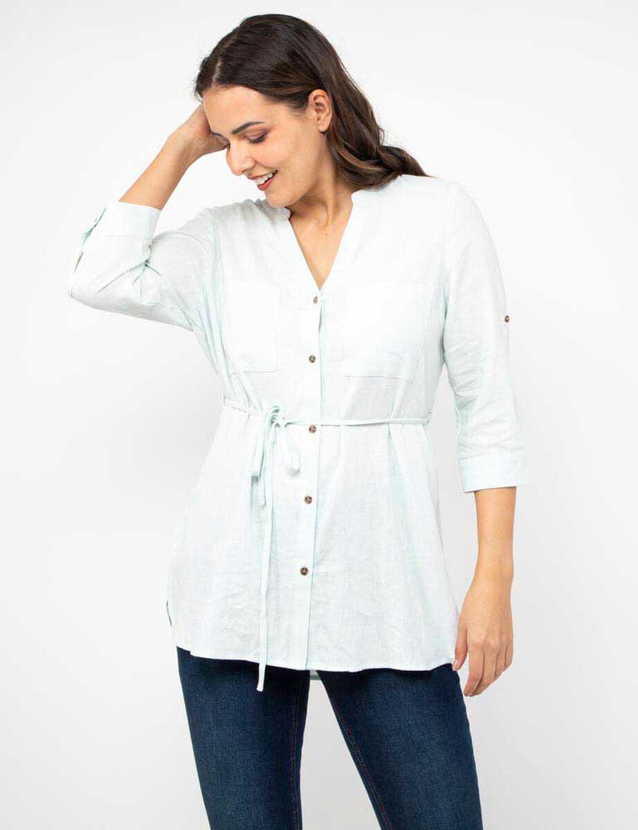 Blusa Lisa Manga 3/4 Mujer Zibel