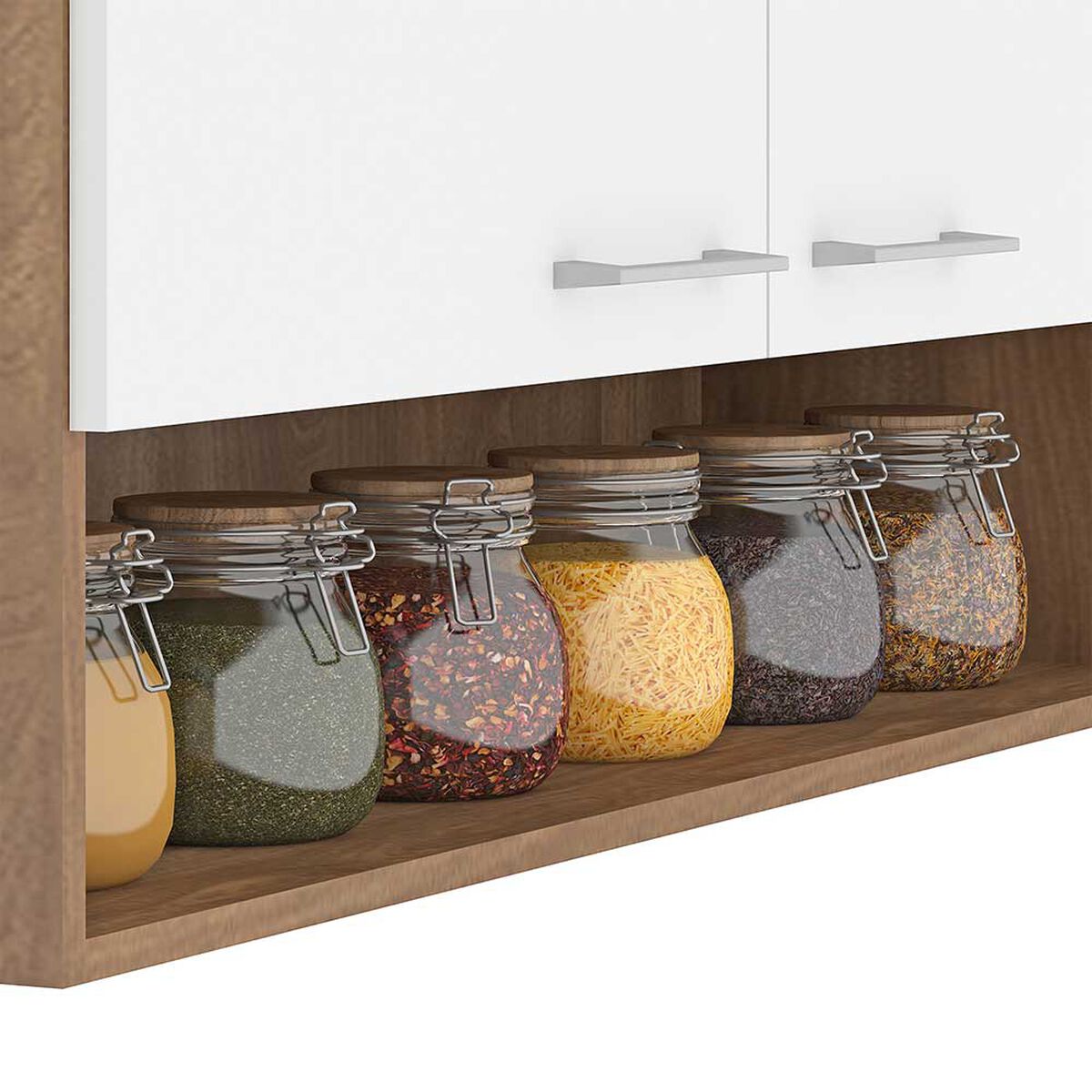 Mueble de Cocina Aereo Vekkahome Evandro 1 Puerta Blanco