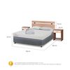 Cama Americana CIC Full Excellence + Respaldo + 2 Veladores + Almohada + Plumón