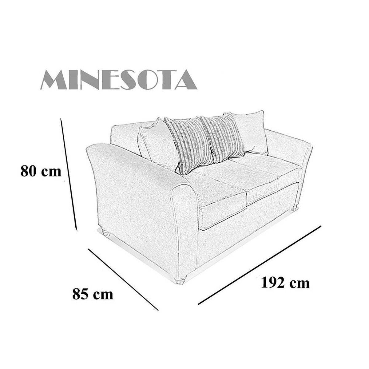 Sof&aacute; Elegant Detail Minesota 3 Cuerpos Beige