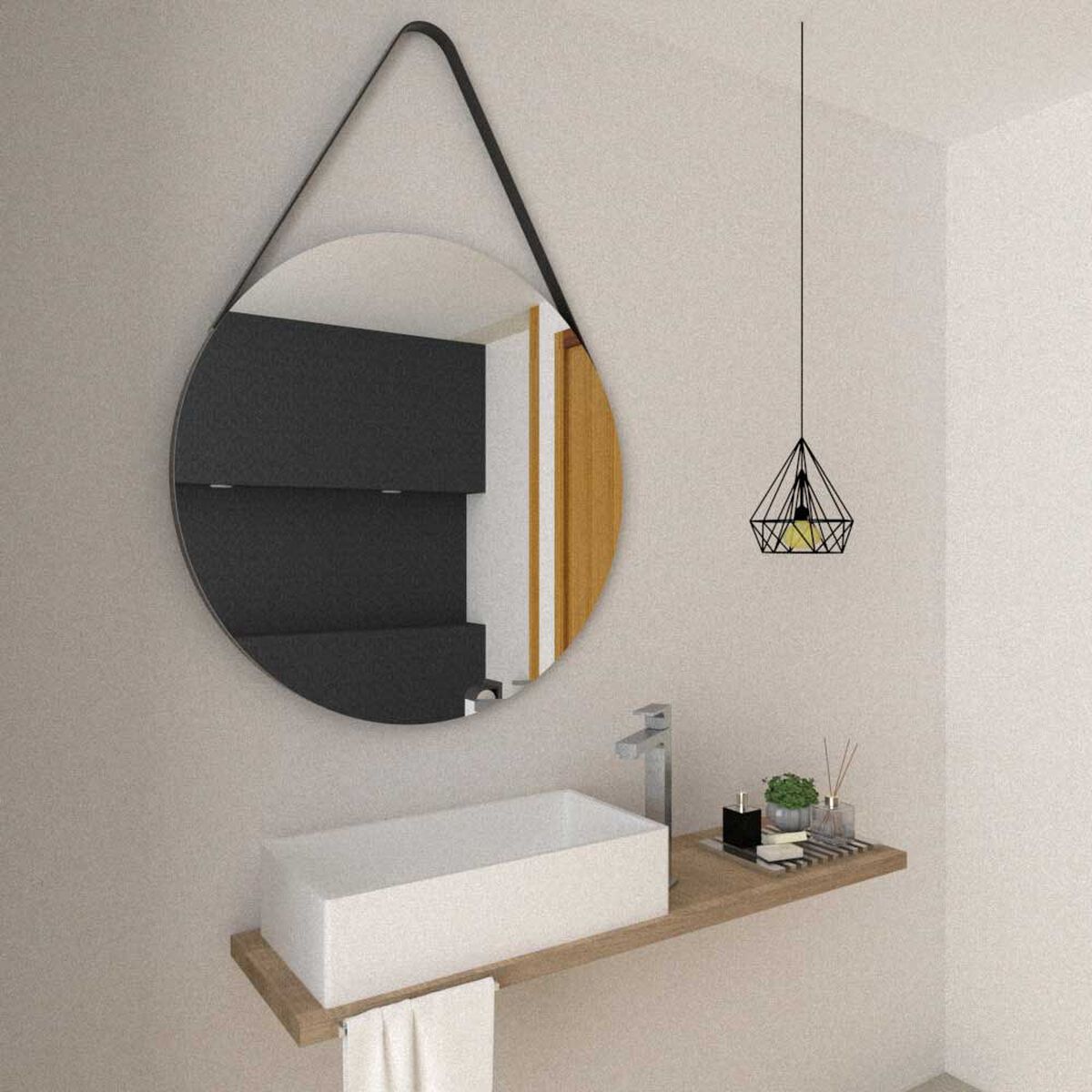 Espejo de Vidrio TuHome Persa 60 x 60 cm