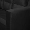Juego de Living Diseño A&M Home Loreto Sofá 3 Cuerpos + 2 Pouf 1 Cuerpo  Negro