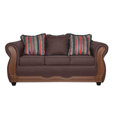 Sofá Black Factory Sofia 3 Cuerpos Café