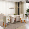 Juego de Comedor Di Poretti Design Liz 6 Sillas Beige