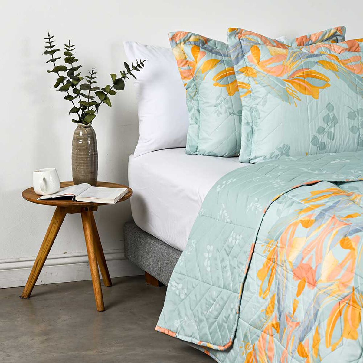 Quilt Estampado American Family 2 Plazas Aquamarine