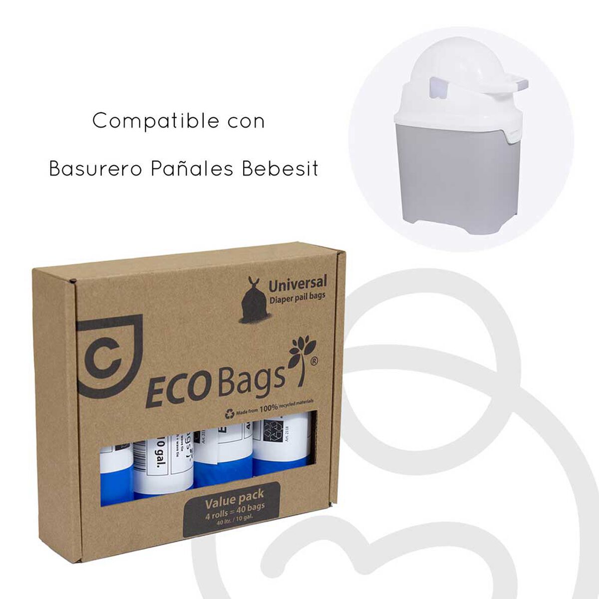 Bolsas 4x40 Basurero Bebesit