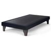 Base Europea Muebles Cid 1,5 Plazas Felpa Negro