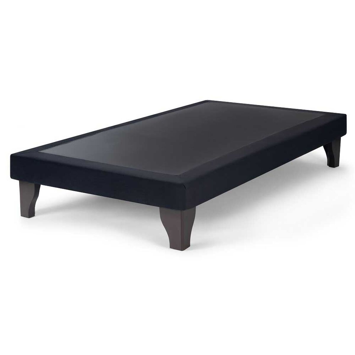 Base Europea Muebles Cid 1,5 Plazas Felpa Negro