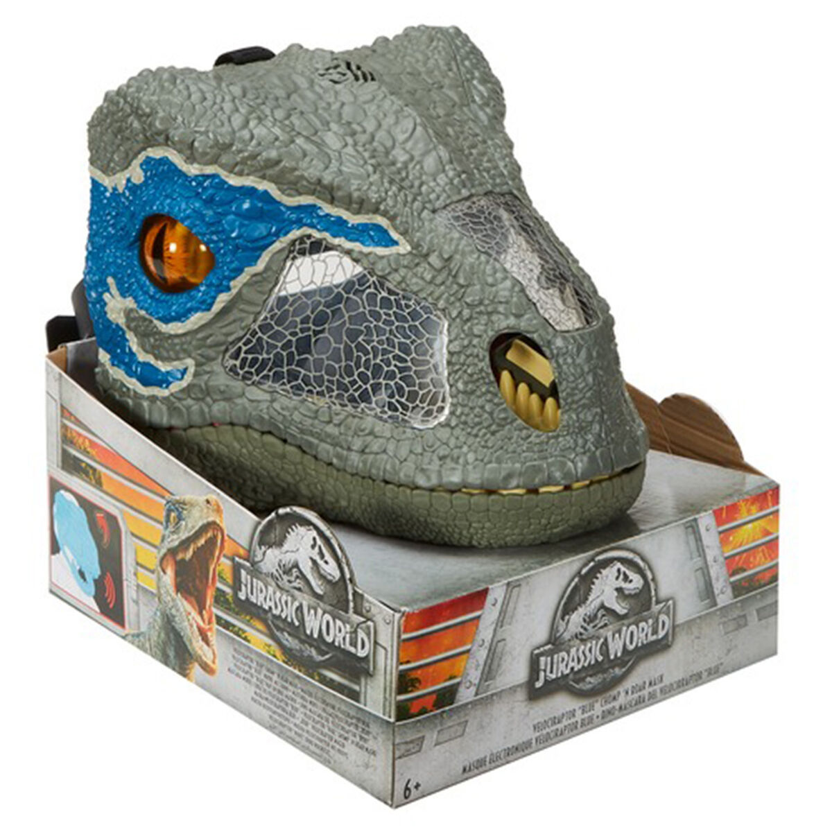Máscara Interactiva de Velociraptor Blue Con Sonidos