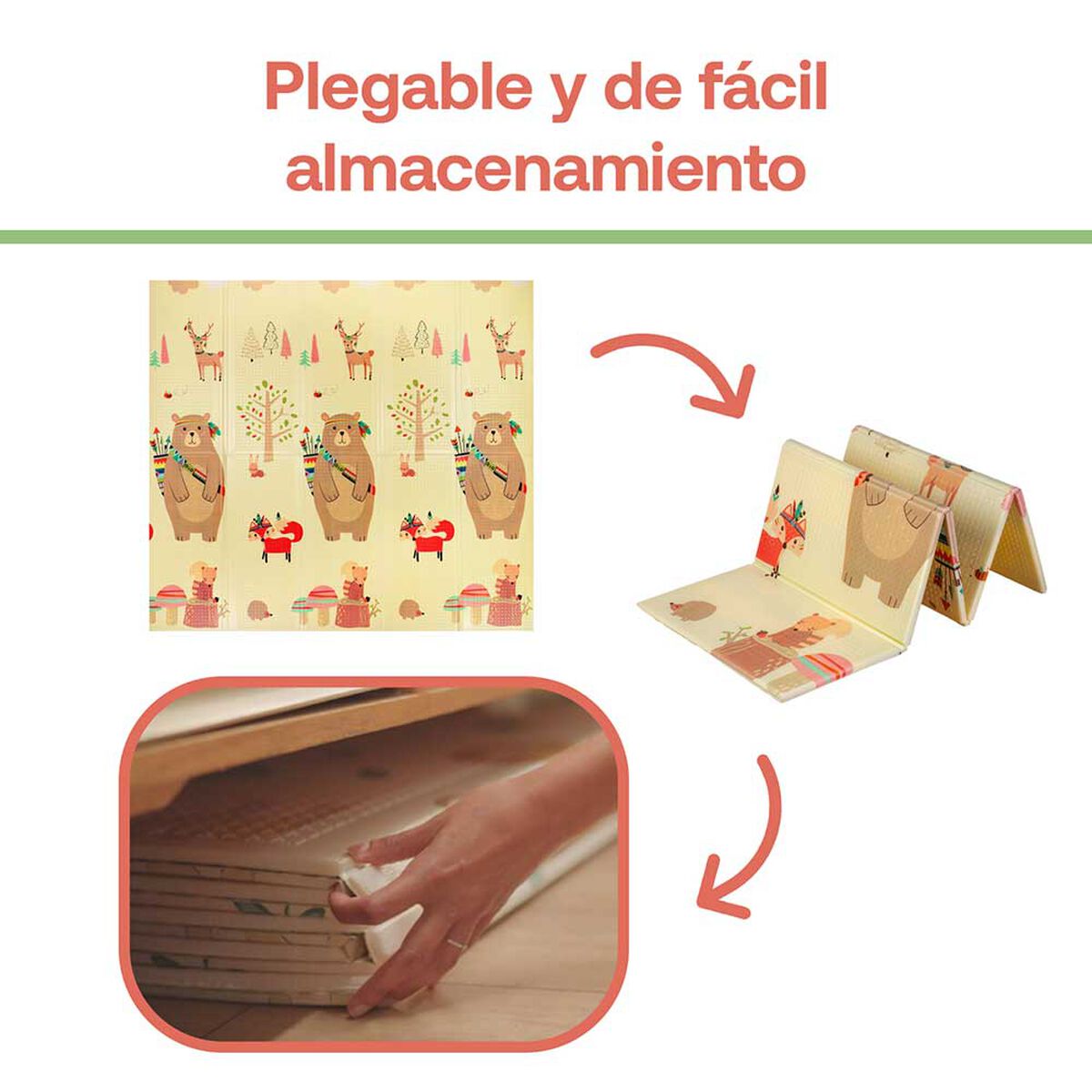 Alfombra Infantil Antigolpes Oso-Oceano Bebesit