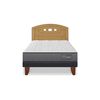 Cama Europea CIC 1,5 Plazas Anatomic + Respaldo Gales Mostaza